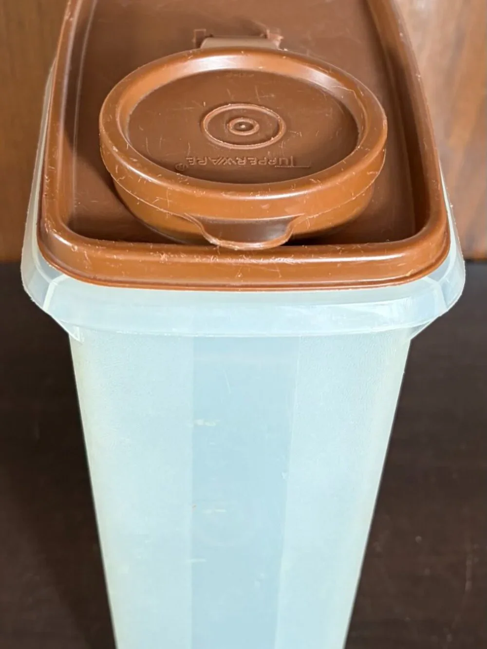 3 Vintage Tupperware Modular Mates Food Storage Containers Sheer Plastic Brown